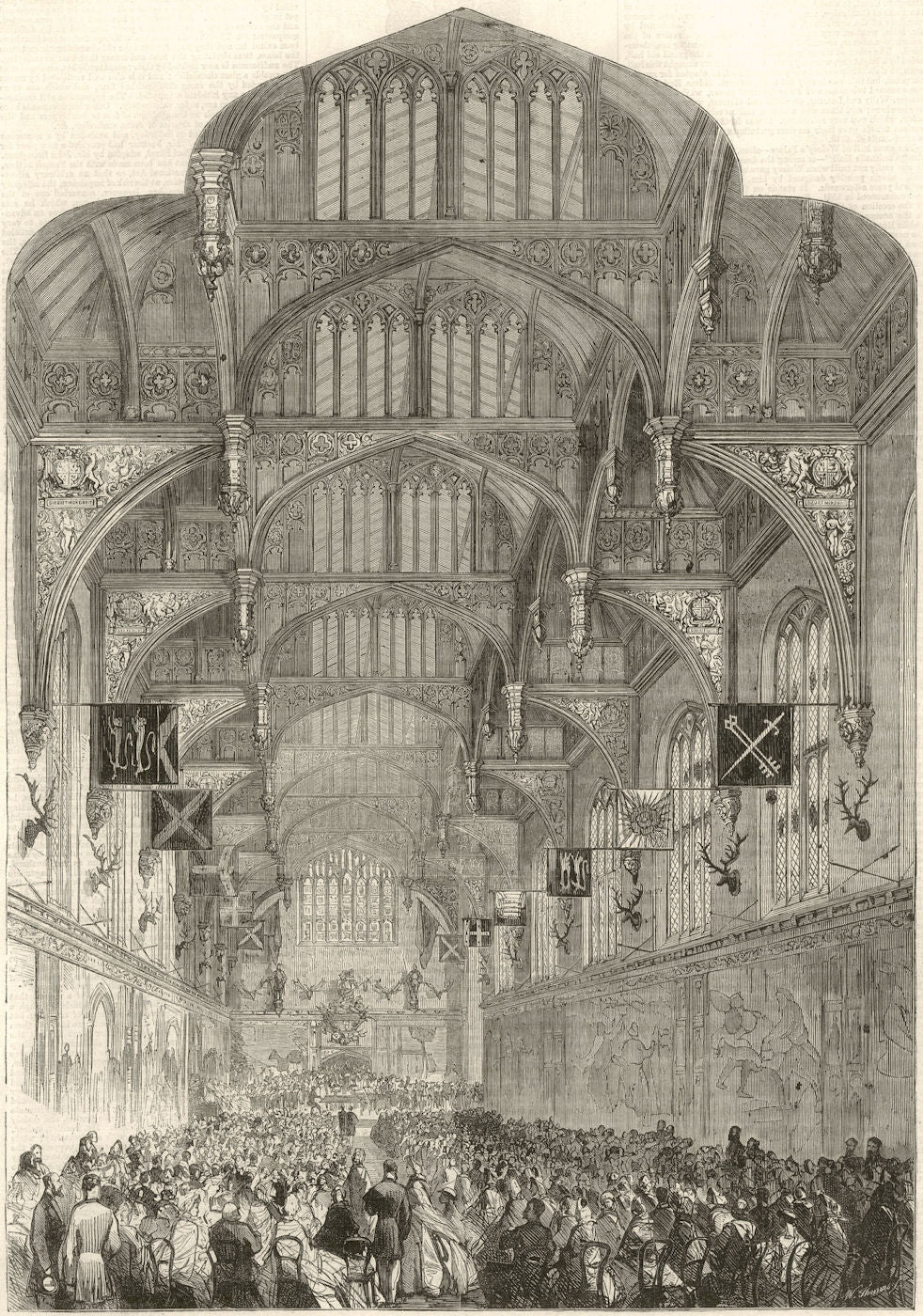 Hampton Court Great Hall concert for the Lancashire cotton famine fund 1863